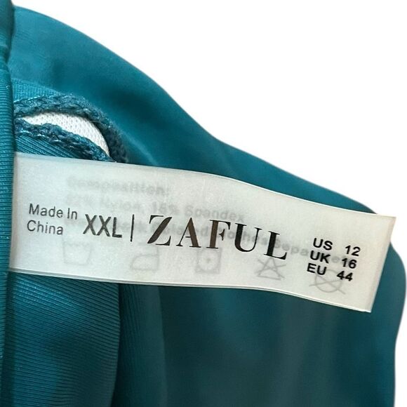 Zaful Teal Swimwear Top, Size 12, NWT - Picture 6 of 6